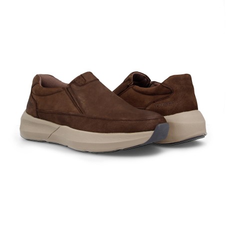 Sapatos casuais masculinos Paredes Riola marrom escuro