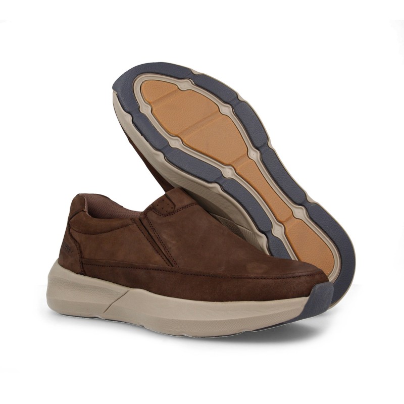 Sapatos casuais masculinos Paredes Riola marrom escuro