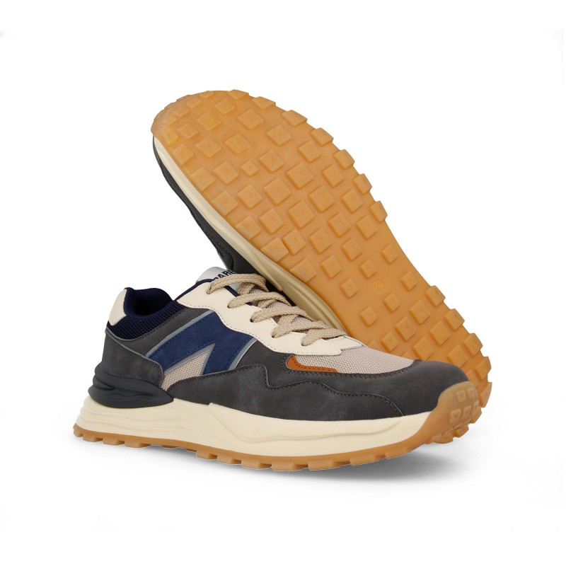 Paredes Zapatillas casual para hombre Pedralba gris-beige