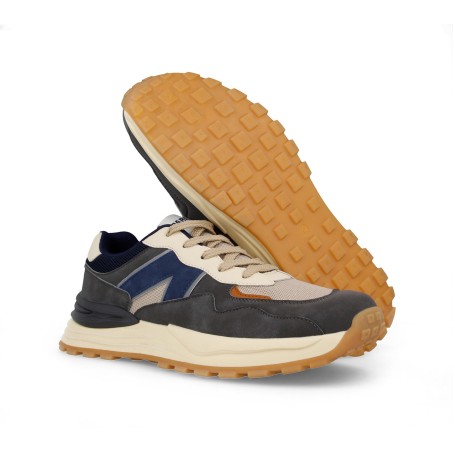 Paredes Zapatillas casual para hombre Pedralba gris-beige