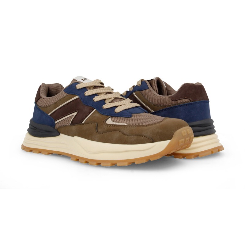 Paredes Zapatillas casual para hombre Pedralba marrón-azul