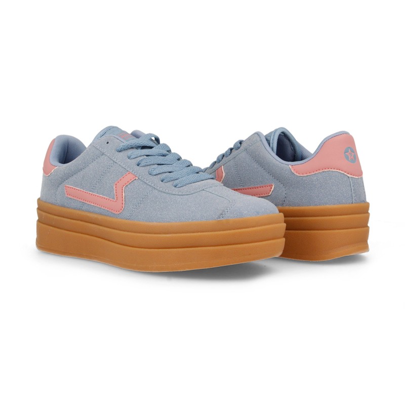 Tênis Casual Feminino Paredes Cotes Azul