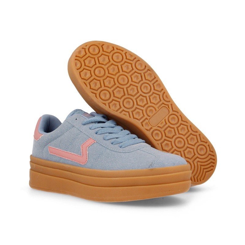 Tênis Casual Feminino Paredes Cotes Azul