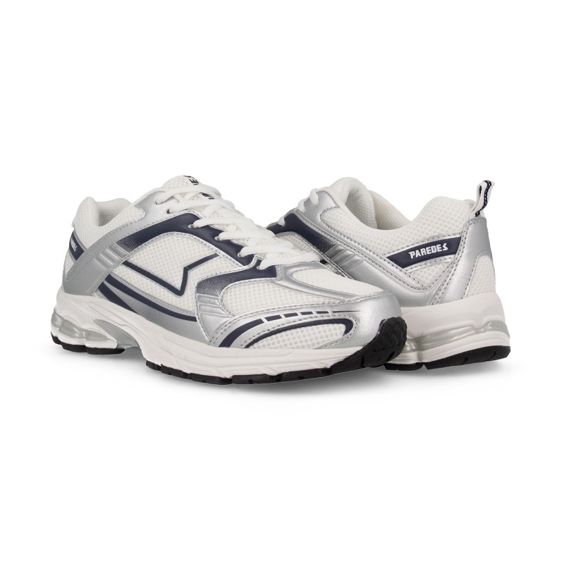 Tênis casual masculino Paredes Suflí branco e azul