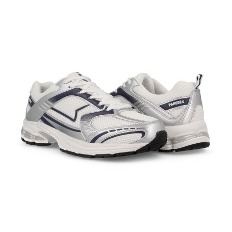 Tênis casual masculino Paredes Suflí branco e azul