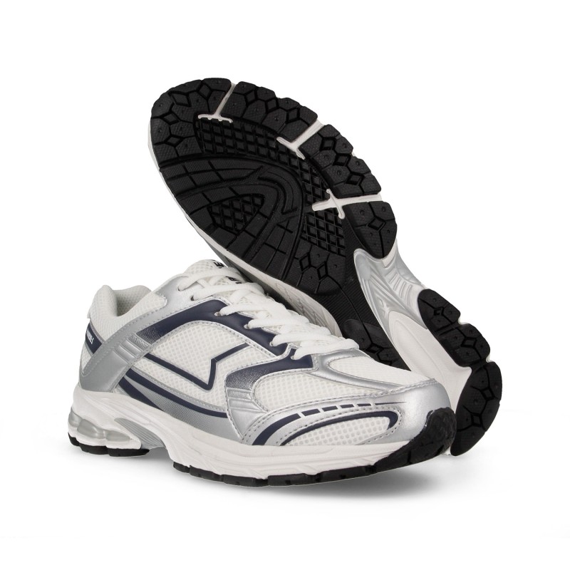 Tênis casual masculino Paredes Suflí branco e azul