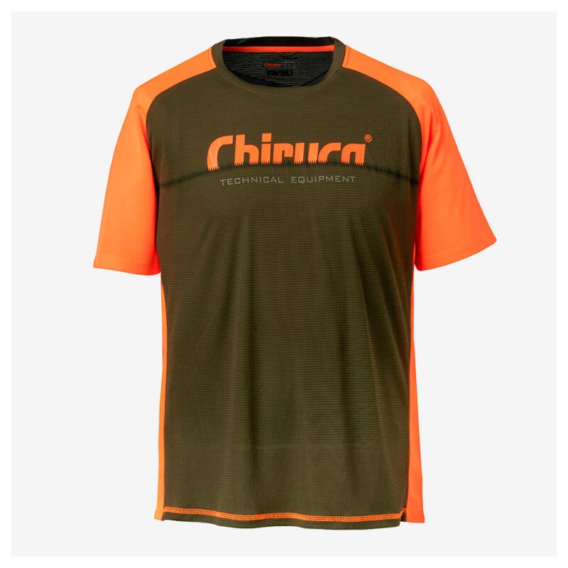 CHIRUCA CAMISETA CORTAVIENTOS HORUS VERDE / NARANJA