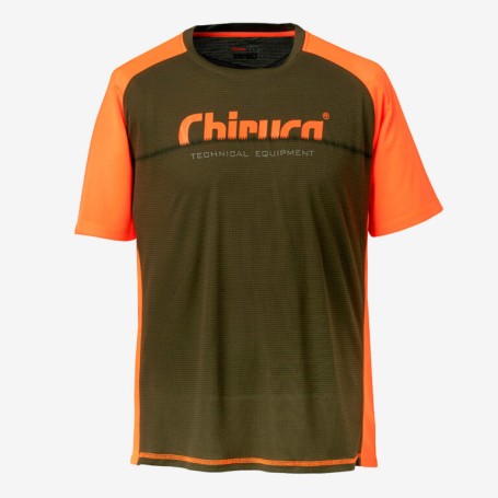 CHIRUCA CAMISETA CORTAVIENTOS HORUS VERDE / NARANJA