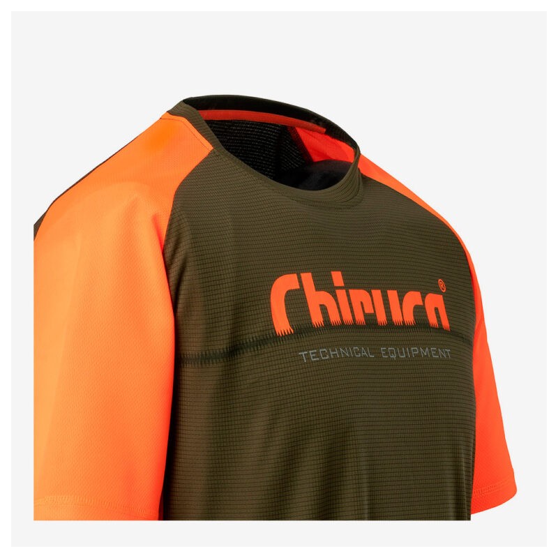 CHIRUCA CAMISETA CORTAVIENTOS HORUS VERDE / NARANJA
