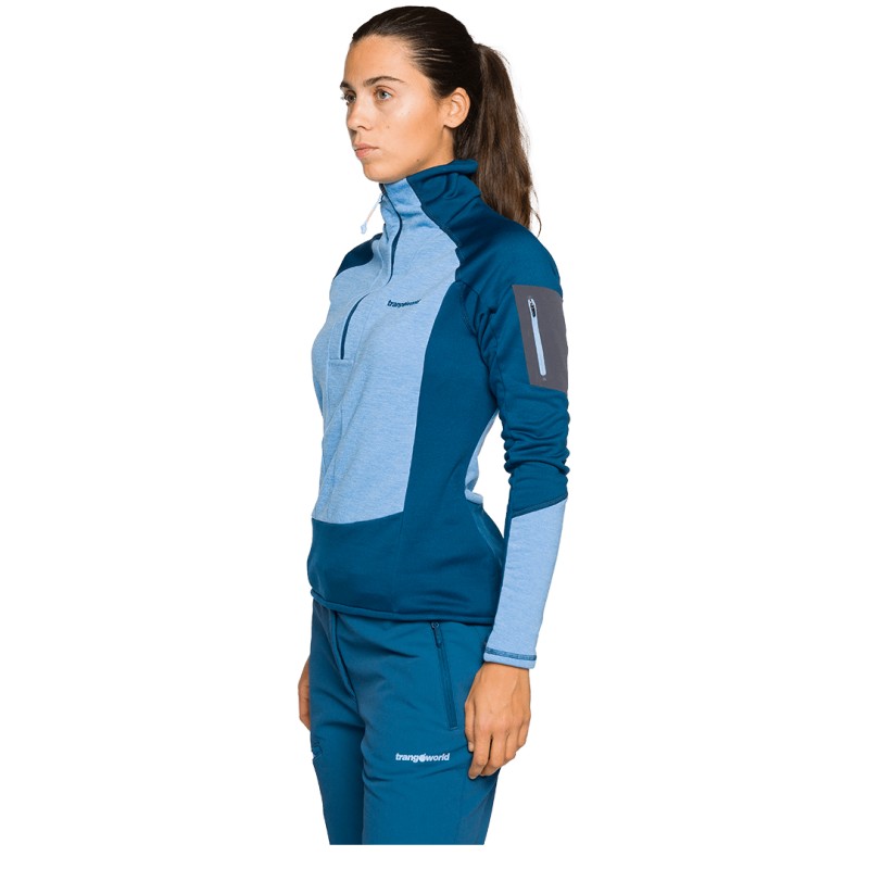 PULLOVER Trangoworld BRENTA AZUL CLARO/AZUL ESCURO