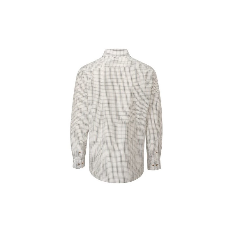 Camisa Oxford Azul Morar Xadrez Preto/Marrom