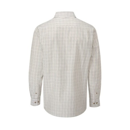 Camisa Oxford Azul Morar Xadrez Preto/Marrom