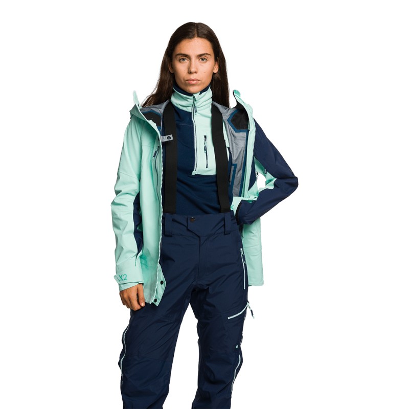 JAQUETA Trangoworld TRX2 SHELL WM EVO AZUL CLARO/MARINHO