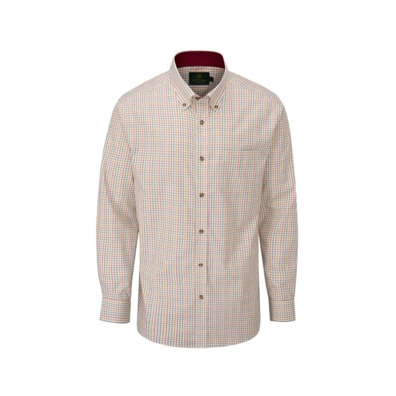 Camisa Oxford Azul Londres Tattersall Vermelha Camisa Oxford Azul Londres Tattersall Vermelha