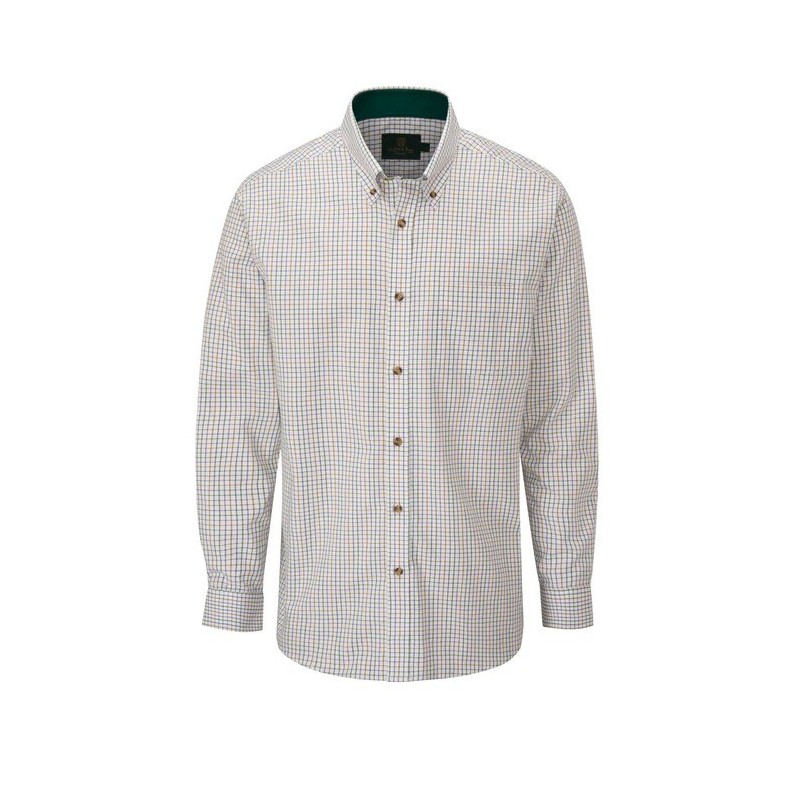 Camisa Oxford Azul Londres Verde Tattersall Camisa Oxford Azul Londres Verde Tattersall