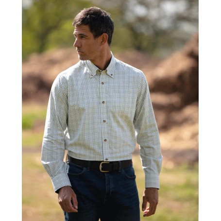 Camisa Oxford Azul Londres Tattersall Azul Marinho