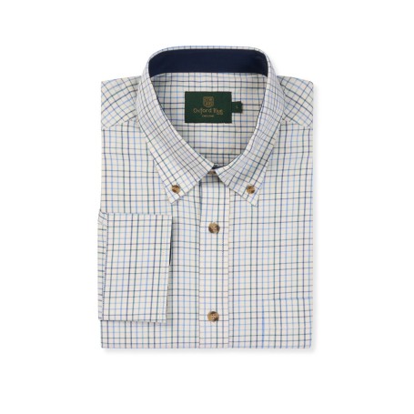 Camisa Oxford Azul Londres Tattersall Azul Marinho