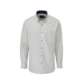 Camisa Oxford Blue London Tattersall  Navy