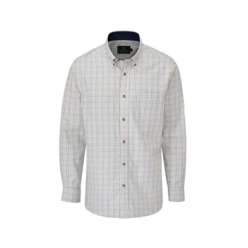 Camisa Oxford Azul Londres Tattersall Azul Marinho Camisa Oxford Azul Londres Tattersall Azul Marinho