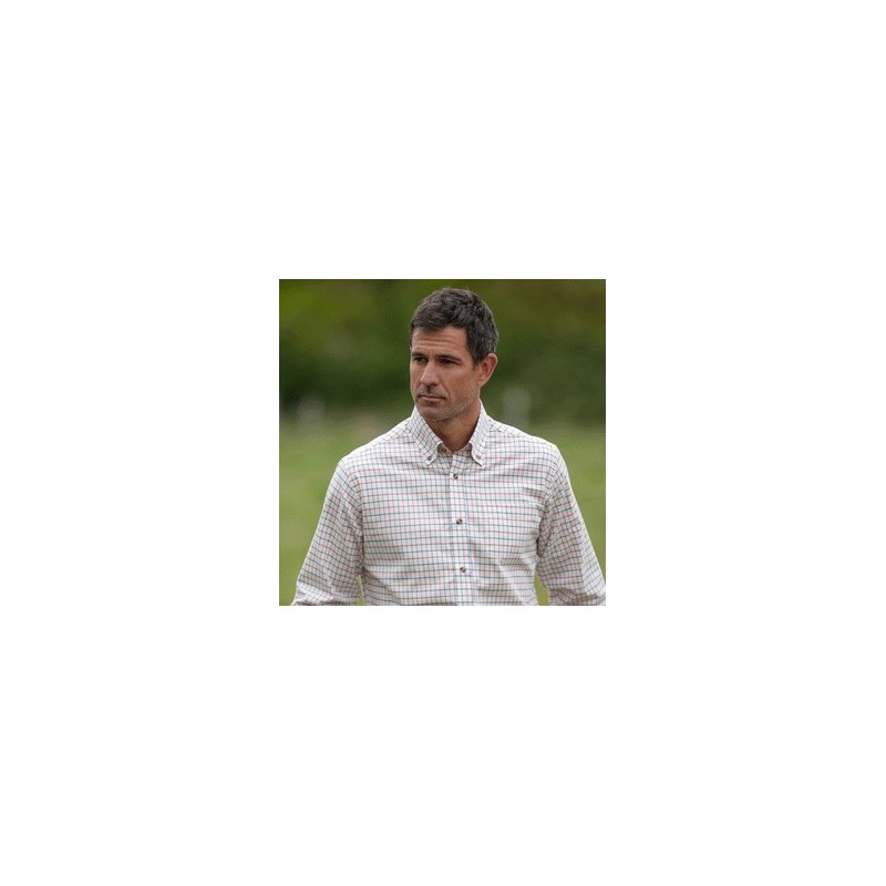 Camisa Oxford Blue Ghent Check Navy/Red