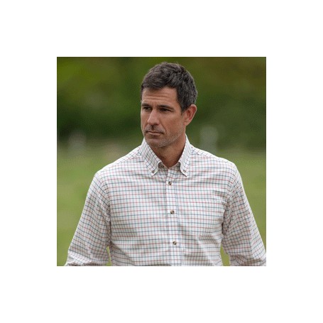 Camisa Oxford Blue Ghent Check Navy/Red