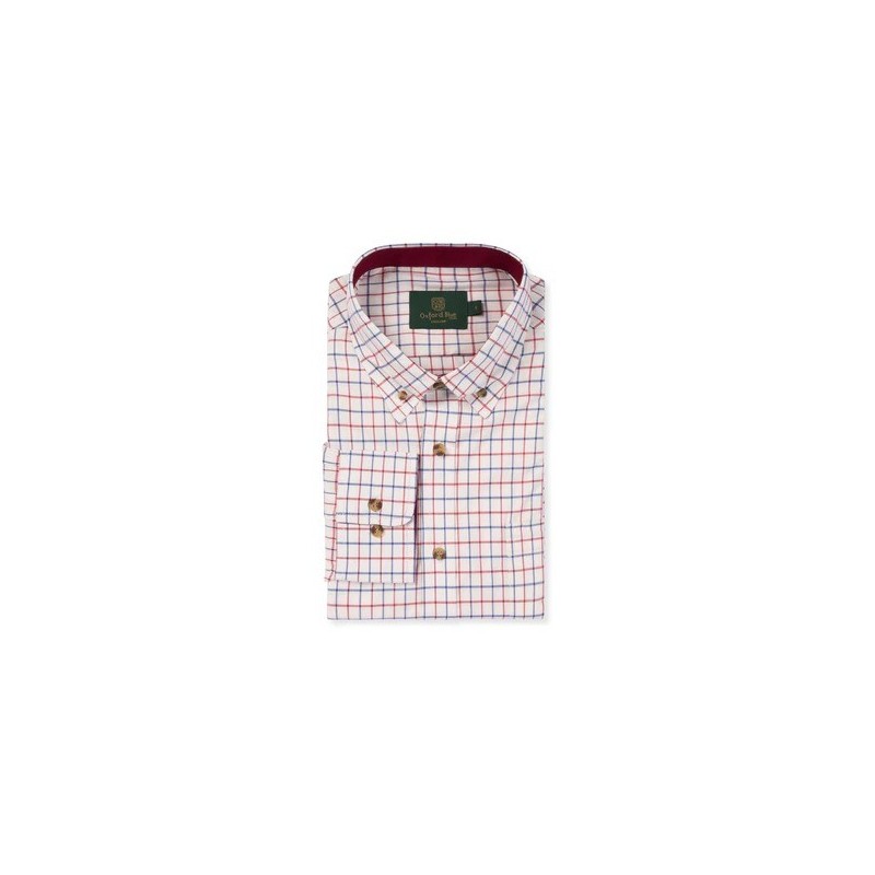 Camisa Oxford Blue Ghent Check Navy/Red