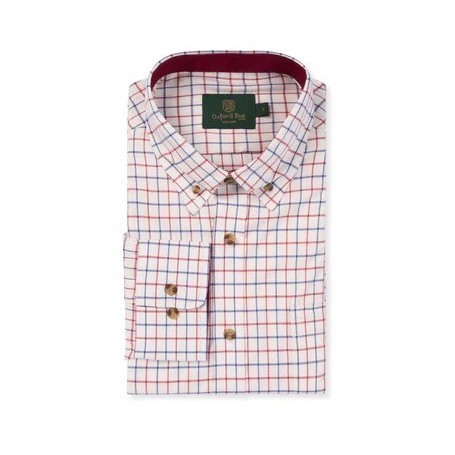 Camisa Oxford Blue Ghent Check Navy/Red