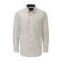 Camisa Oxford Azul Bern Check Laranja/Verde