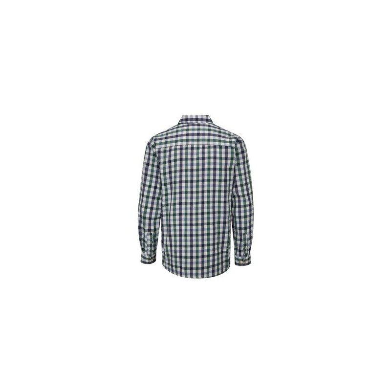 Camisa Oxford Azul Xadrez Verde