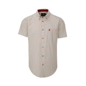 Camisa Manga Corta Oxford Blue Ghent Check Navy/Red