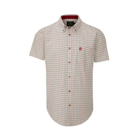 Camisa Oxford de manga curta azul xadrez Ghent azul marinho/vermelho Camisa Oxford de manga curta azul xadrez Ghent azul marinho/vermelho