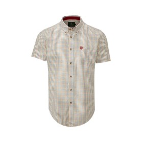 Camisa Manga Corta Oxford Blue London Tattersall Red