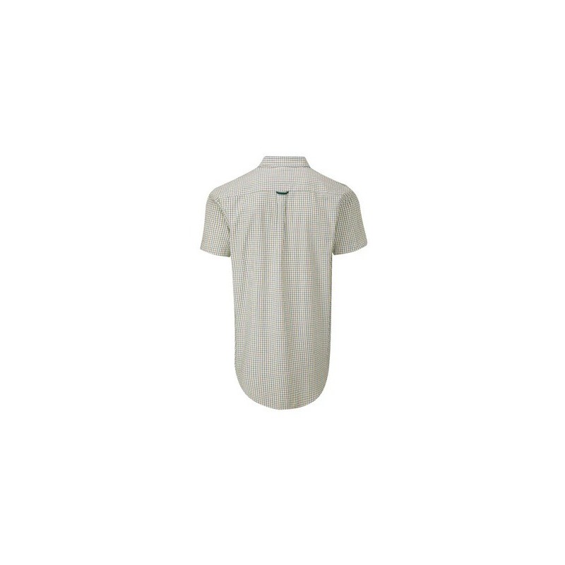 Camisa de manga curta Oxford Blue London Tattersall Green