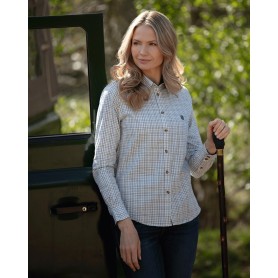 Camisa Oxford Blue Ladies London Tattersall Navy