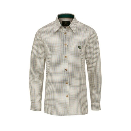 Camisa Oxford Azul Feminina London Tattersall Verde