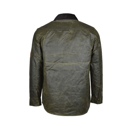 Sobrecamisa encerada verde-alumínio