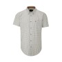 Camisa Oxford Azul Morar Check Preta/Marrom Manga Curta