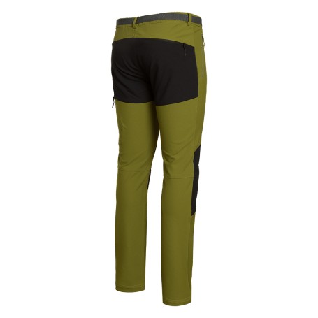 Trangoworld PANT. LARGO AYSEN 002 VERDE OSCURO/NEGRO