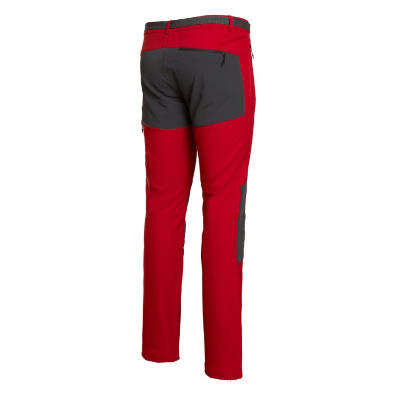 Trangoworld PANT. LARGO AYSEN 003 ROJO OSCURO/ANTRACITA