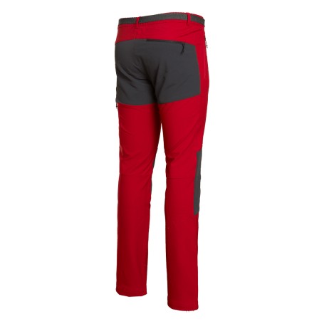 Trangoworld PANT. LARGO AYSEN 003 ROJO OSCURO/ANTRACITA