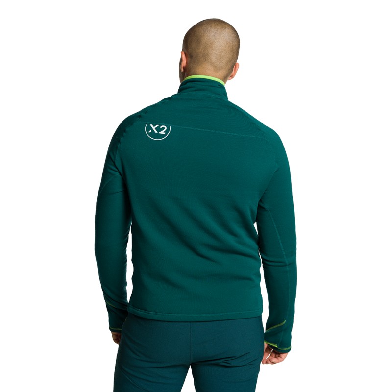 Trangoworld PULLOVER TRX2 STRETCH EVO VERDE ESCURO