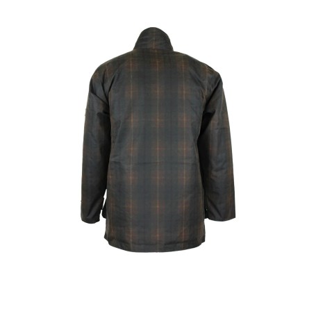 Chaqueta encerada Oxford Blue Tartan Kingsbridge Padded