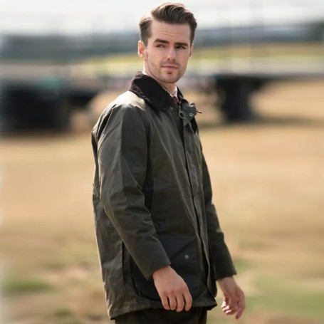 Chaqueta encerada Oxford Blue Gamekeeper Slikwax Dark Olive