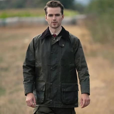 Chaqueta encerada Oxford Blue Gamekeeper Slikwax Dark Olive