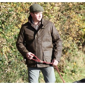 Chaqueta encerada Oxford Blue Gamekeeper Green