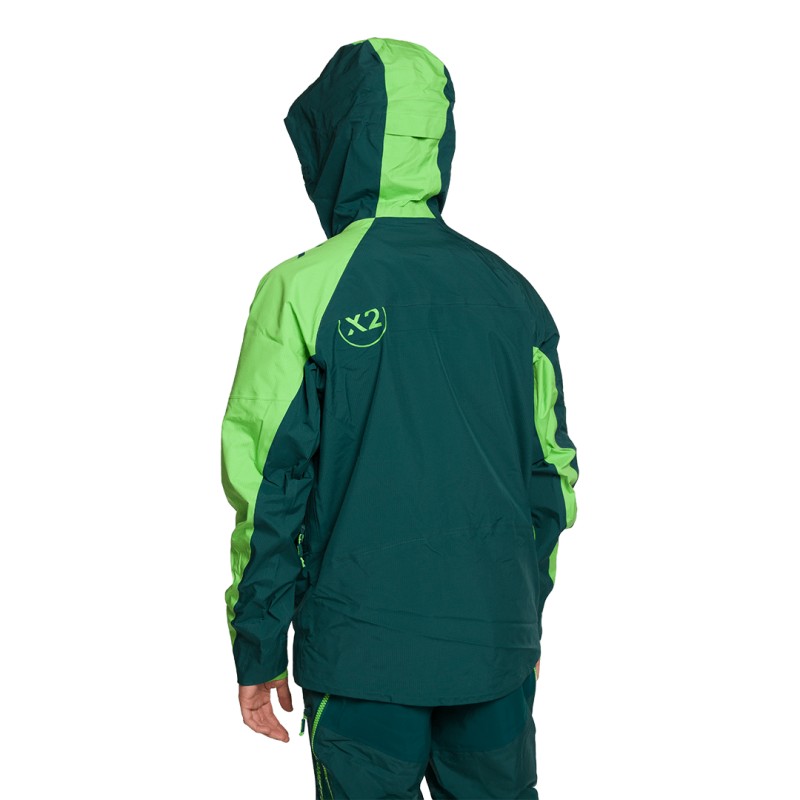 Trangoworld CHAQUETA TRX2 SHELL LT EVO VERDE OSCURO/VERDE