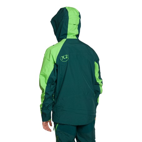 Trangoworld CHAQUETA TRX2 SHELL LT EVO VERDE OSCURO/VERDE