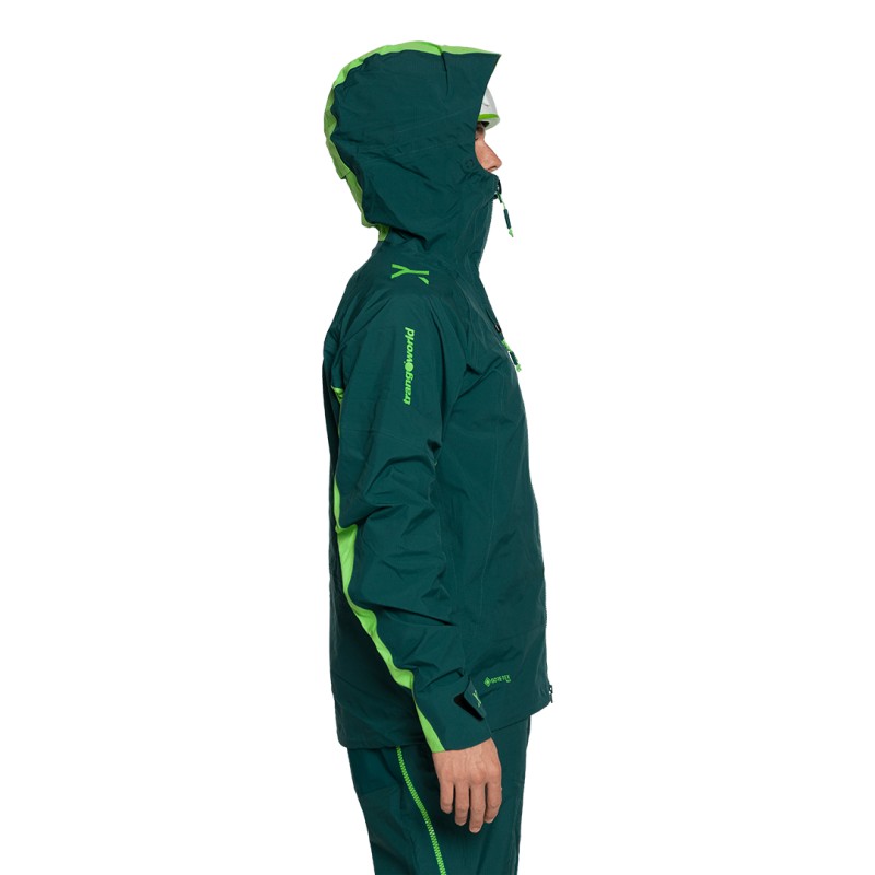 Trangoworld CHAQUETA TRX2 SHELL LT EVO VERDE OSCURO/VERDE