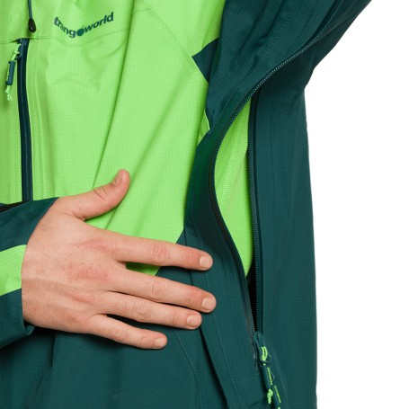 Trangoworld CHAQUETA TRX2 SHELL LT EVO VERDE OSCURO/VERDE