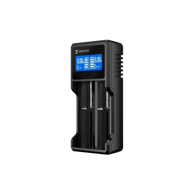 Carregador externo de 2 canais HIKMICRO RCR123A / 18650 / 21700